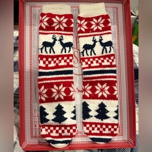 Red, White & Blue, X- Mas Fuzzy Socks (Brand New)